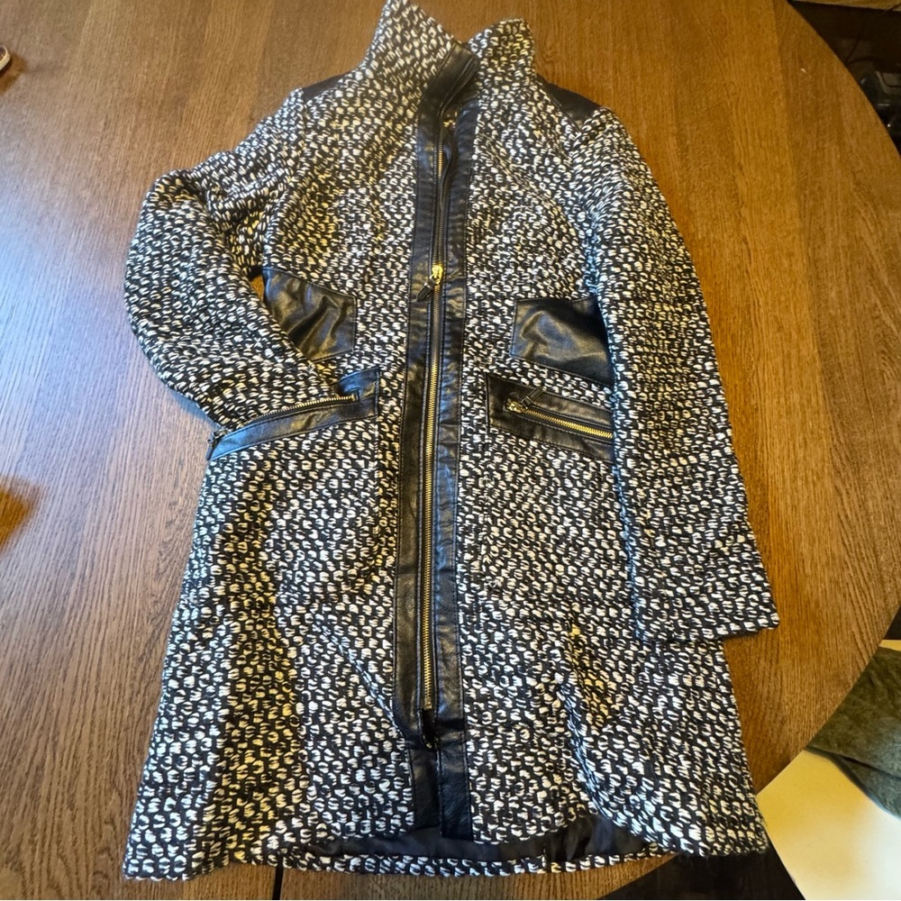 Via Spiga Black and White Trench Coat